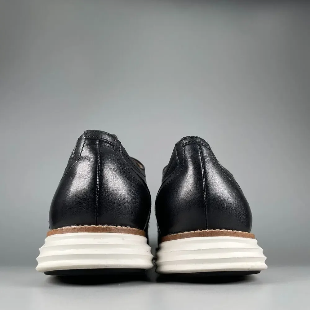 Cole Haan OriginalGrand Men's 9.5 M Black White Wingtip Oxford Casual Dress Shoe